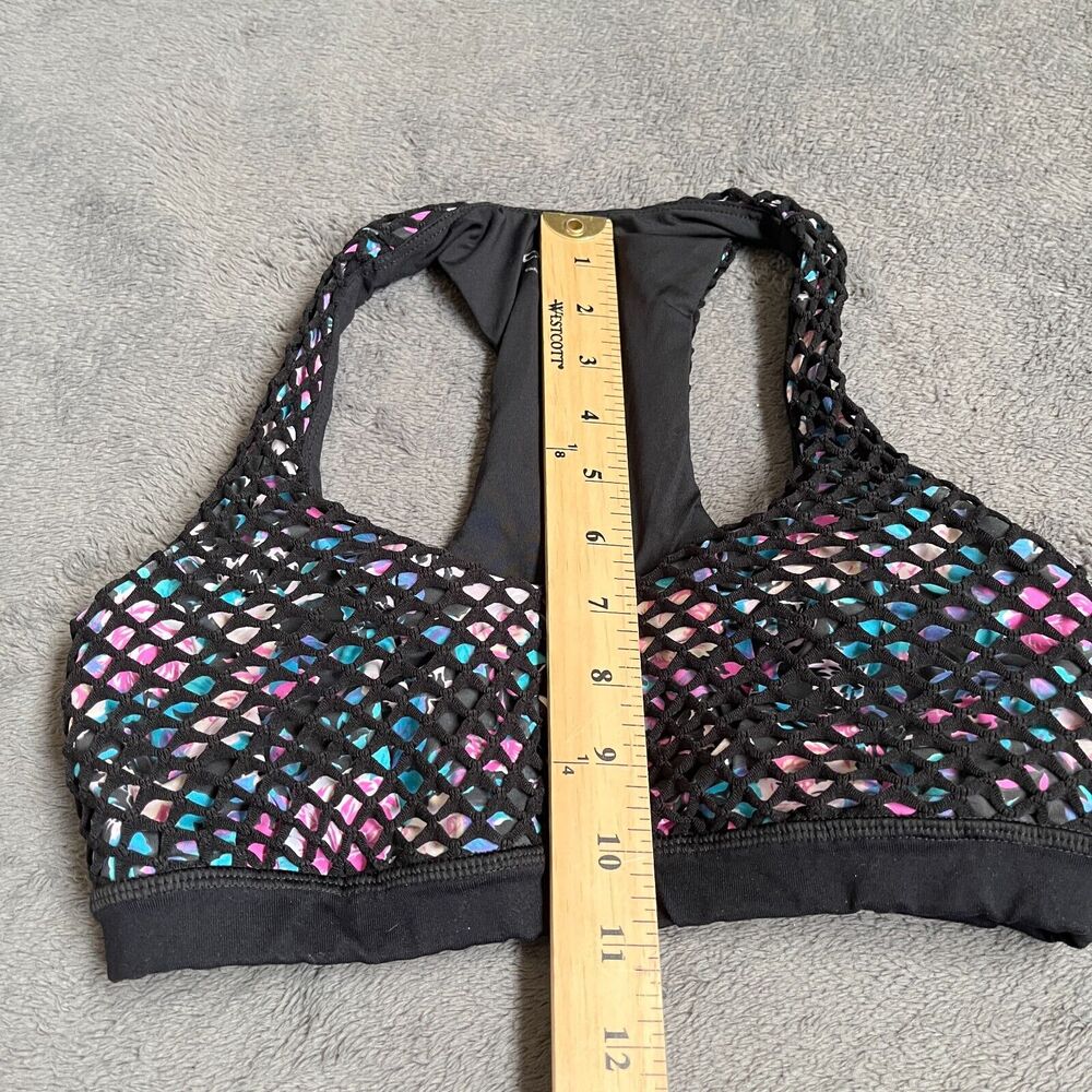 Bebe Sport Activewear Multicolor Net Black Athletic Sports Bra Women's Size XS - Picture 8 of 10